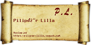 Pilipár Lilla névjegykártya
